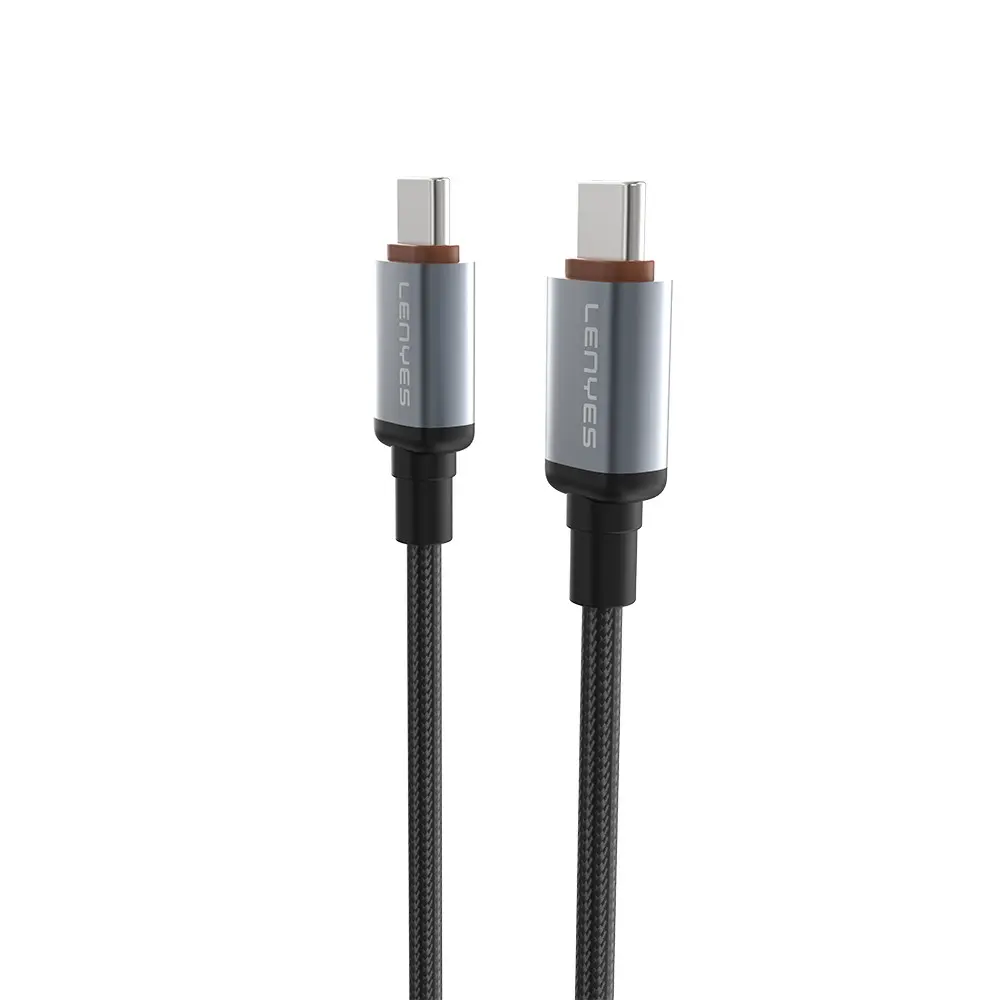 Lenyes LC528 Type-C to Type-C Örgülü Şarj ve Data Kablosu, 60W 1 m