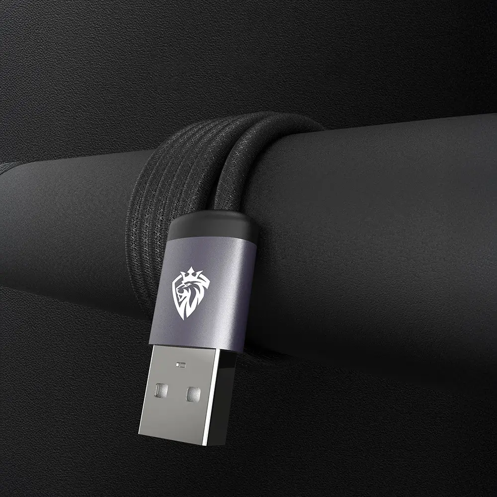 Lenyes LC537 USB-A to Micro USB Örgülü Şarj ve Data Kablosu, 10W 1M