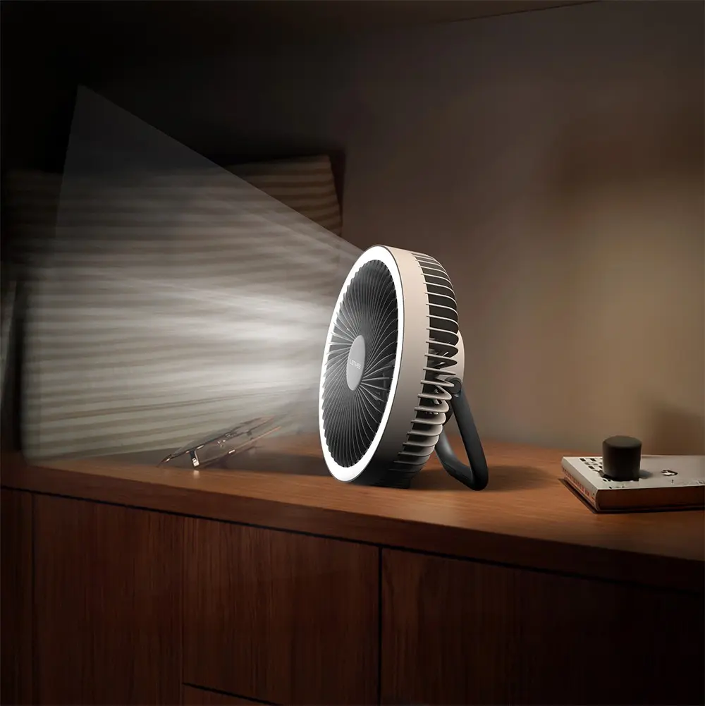 Lenyes LHF11 Taşınabilir Fan, LED Işıklı ve 8000 mAh Powerbank