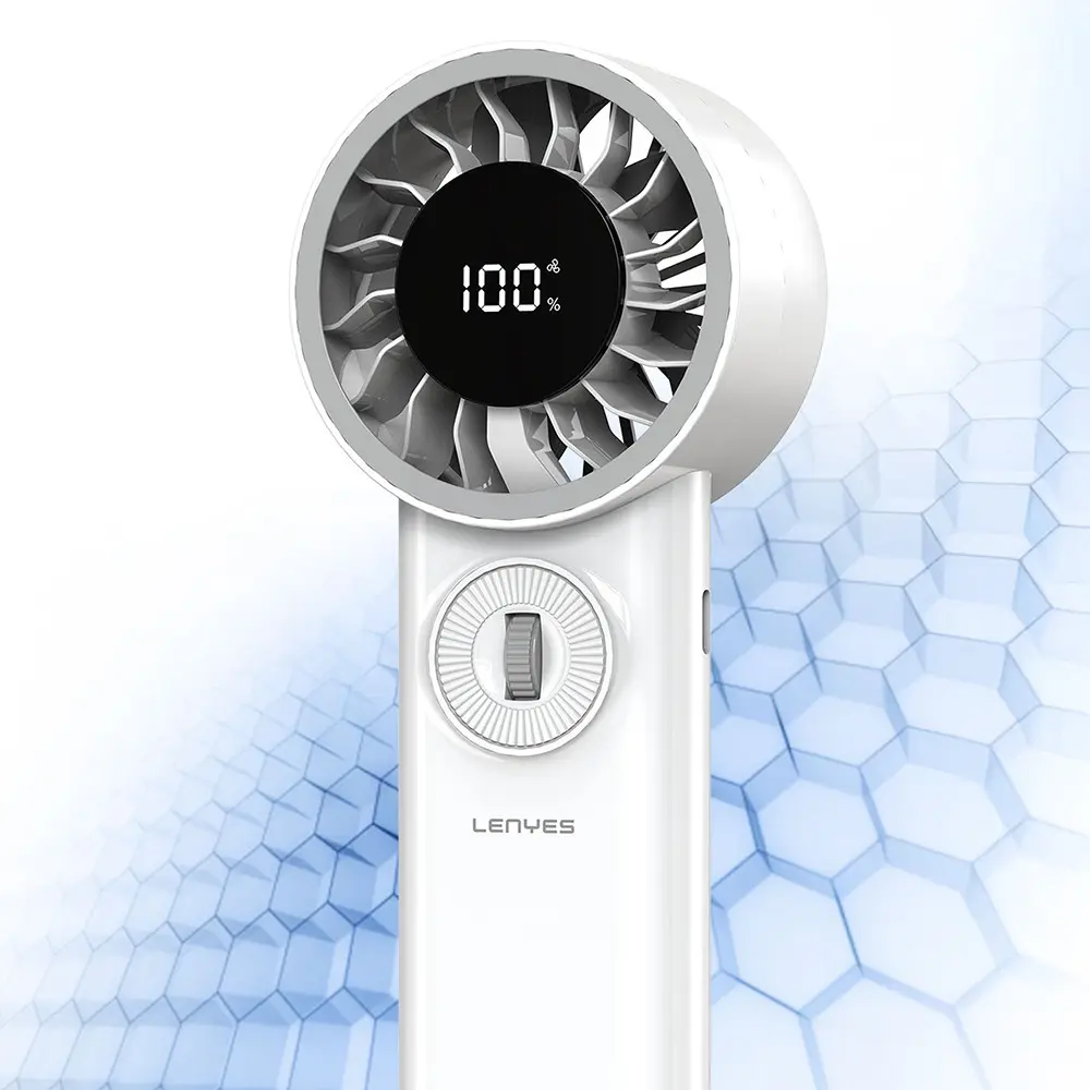 Lenyes LHF18 Dijital LED Göstergeli Taşınabilir El Fanı, 10.000 RPM