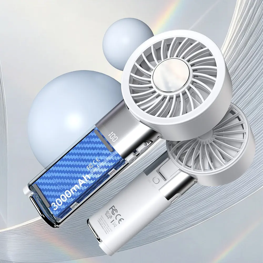 Lenyes LHF23 Buz Kompresli Katlanabilir Taşınabilir Fan, 3000 mAh USB-C