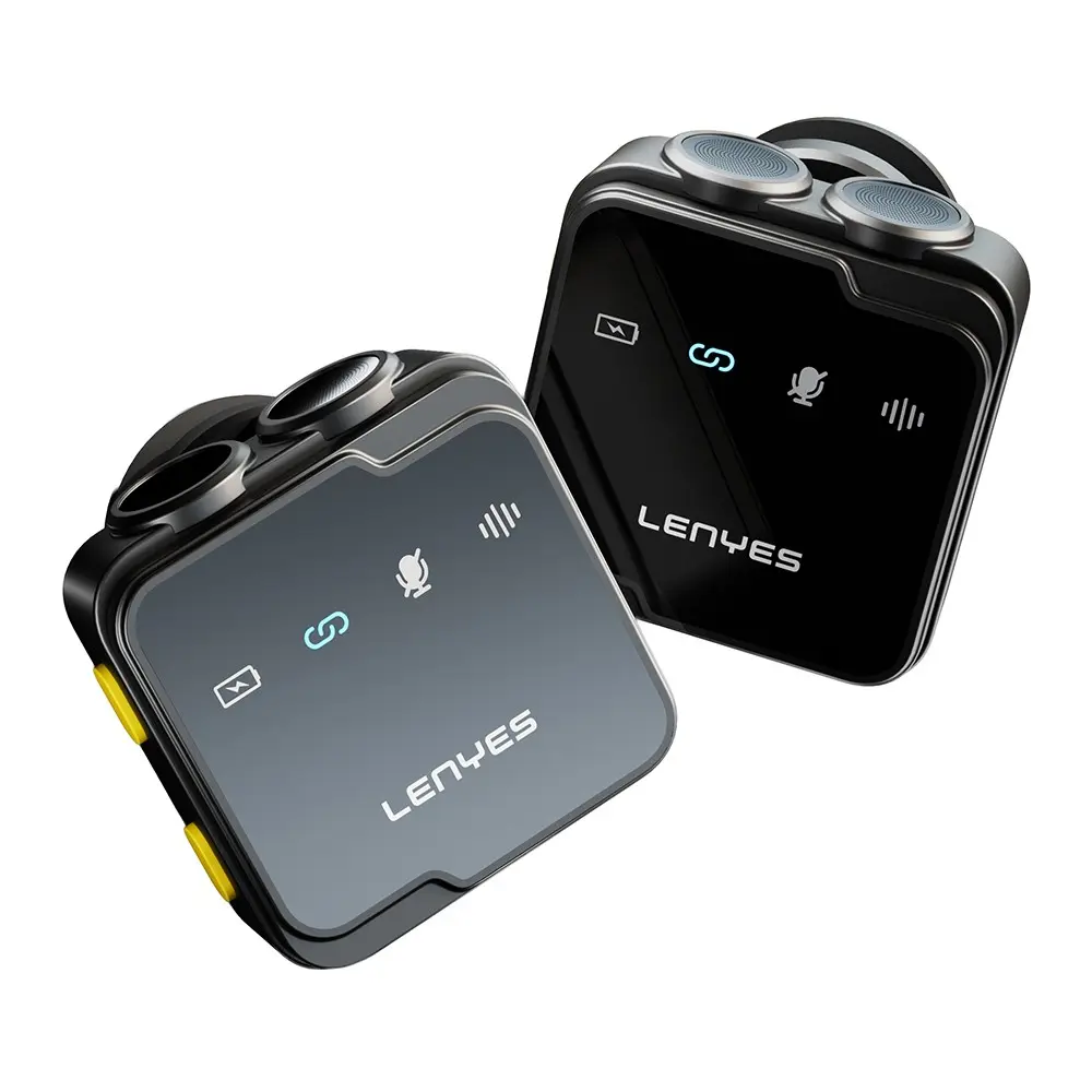 Lenyes LM205 Kablosuz Yaka Mikrofonu, Type-C ve Lightning Bağlantılı
