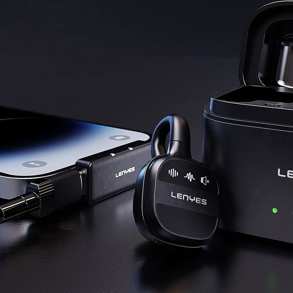 Lenyes LM209 Type-C Kablosuz Yaka Mikrofonu, 2.4G Bağlantı ve 5 Saat Kullanım