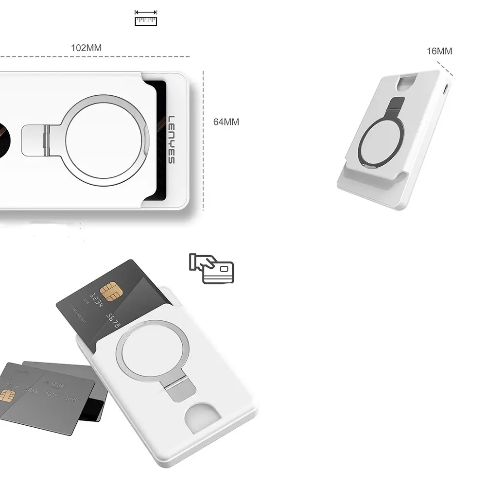 Lenyes PW0006D 5000mAh Kablosuz Powerbank, PD 20W ve Kartlıklı Stand