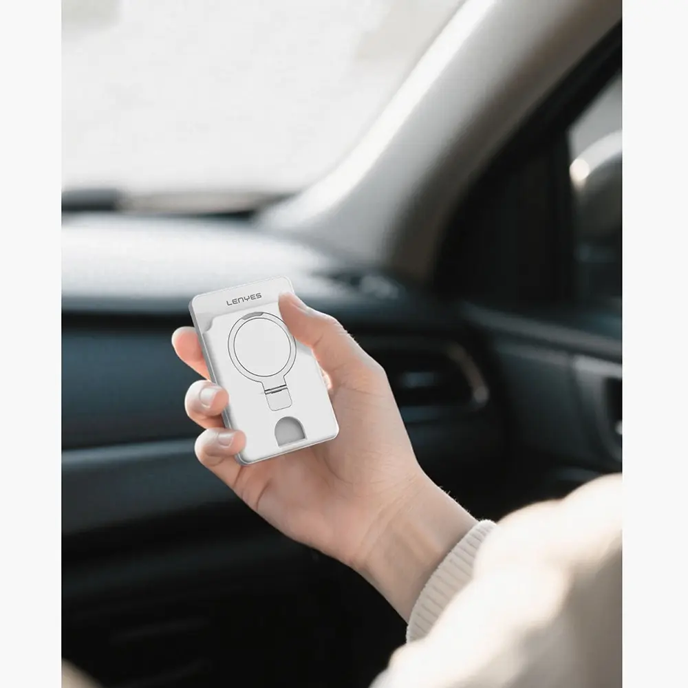 Lenyes PW0006D 5000mAh Kablosuz Powerbank, PD 20W ve Kartlıklı Stand