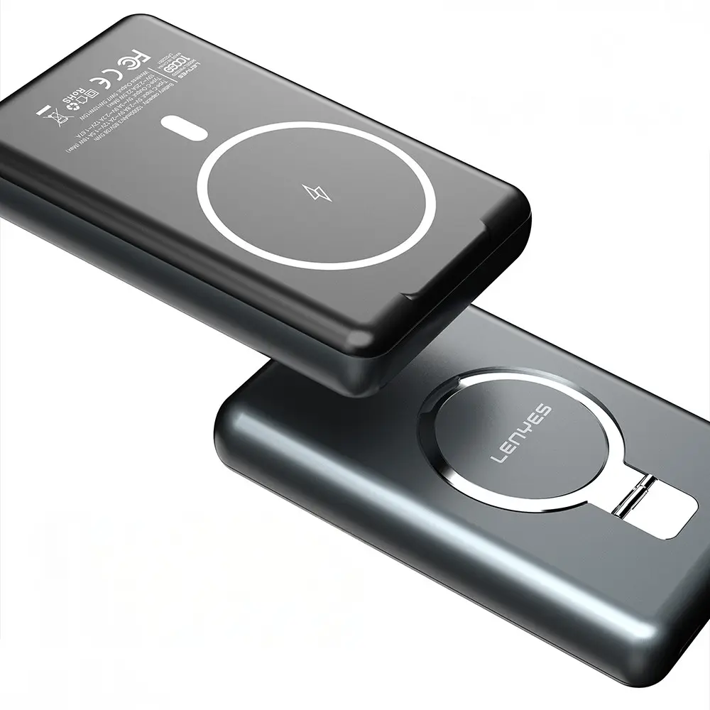 Lenyes PW1001D 10000 mAh PD 22.5W Kablosuz Şarjlı Standlı Powerbank