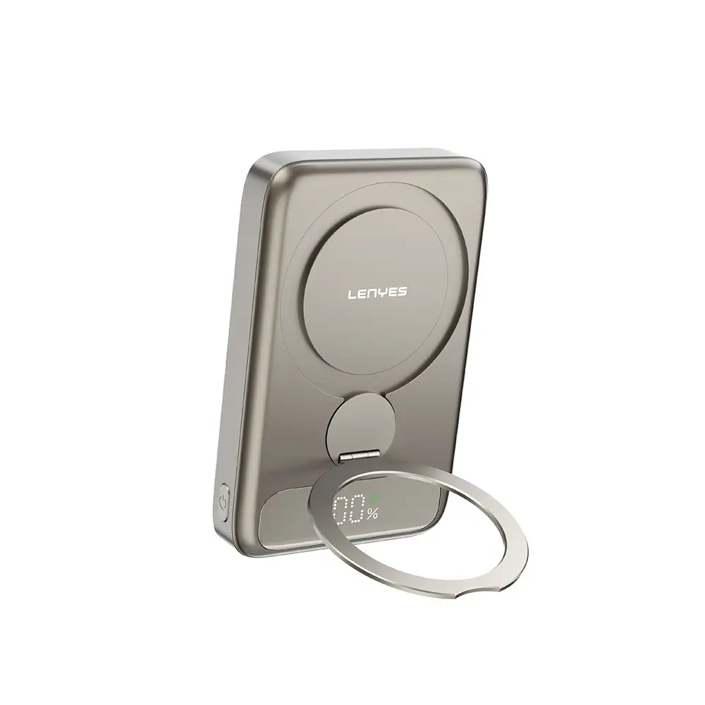 Lenyes PW1012D 10000mAh Kablosuz Şarjlı Powerbank, PD 20W ve 360° Stand