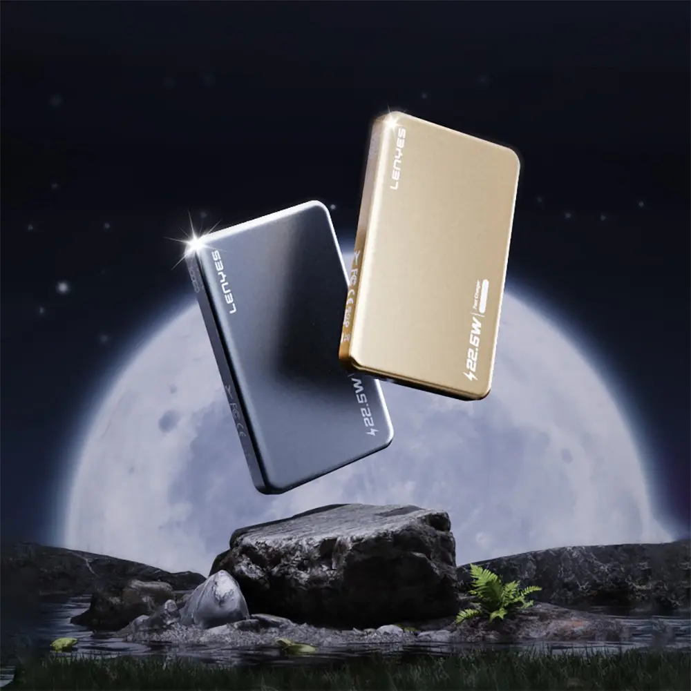 Lenyes PW119D 10.000mAh Kablosuz Powerbank, PD 20W ve 15W Şarj