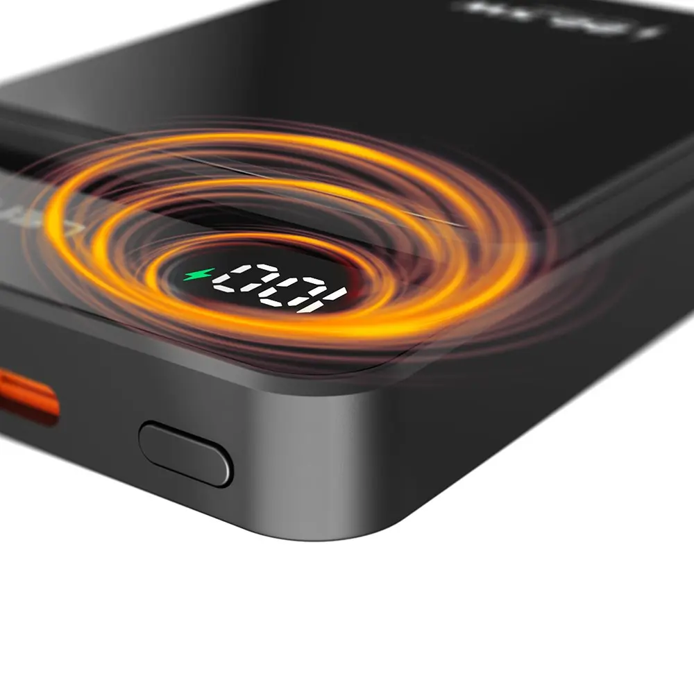 Lenyes PW126D 10.000mAh Powerbank, 22.5W Hızlı Şarj ve 15W Manyetik Kablosuz Şarj