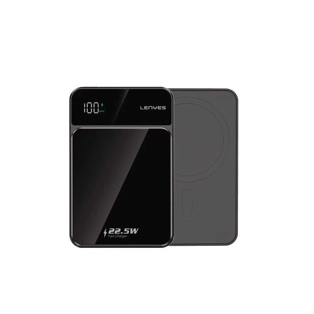 Lenyes PW126D 10.000mAh Powerbank, 22.5W Hızlı Şarj ve 15W Manyetik Kablosuz Şarj