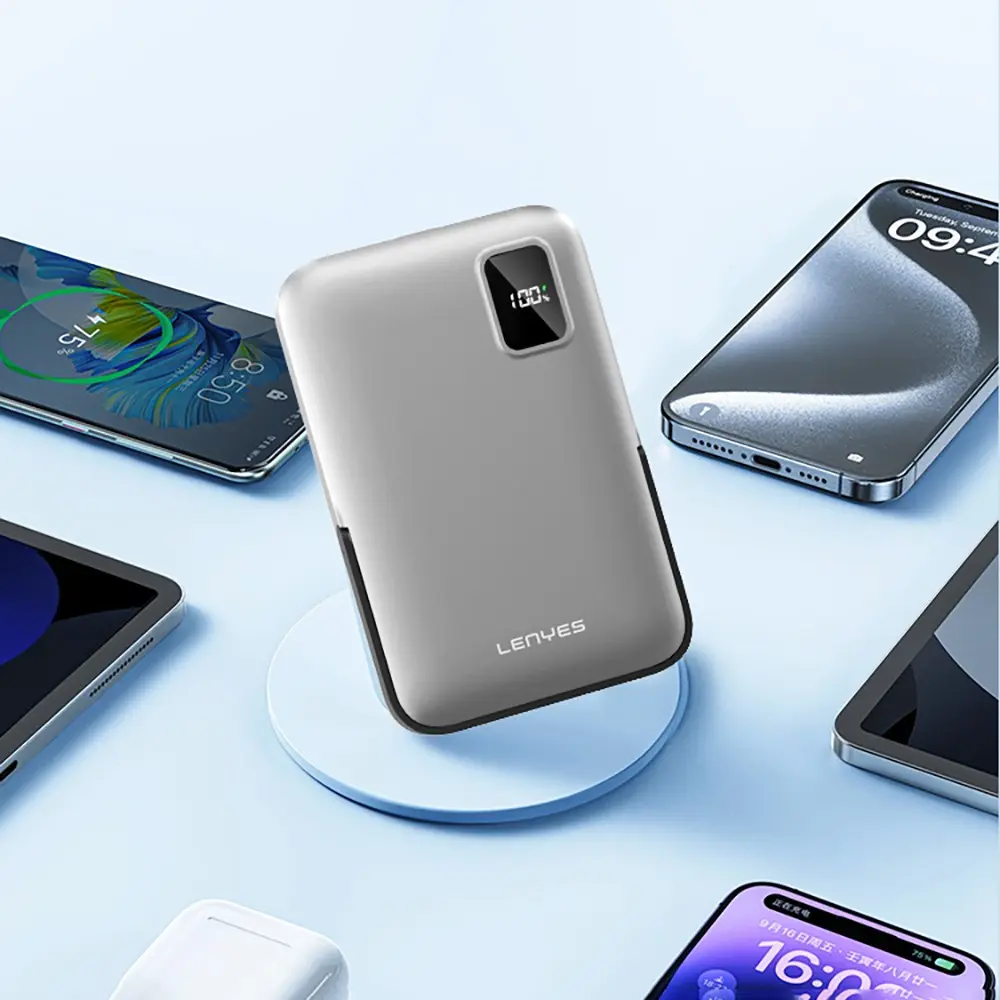 Lenyes PW134D 10000mAh Powerbank, 20W PD ve 15W Kablosuz Şarj