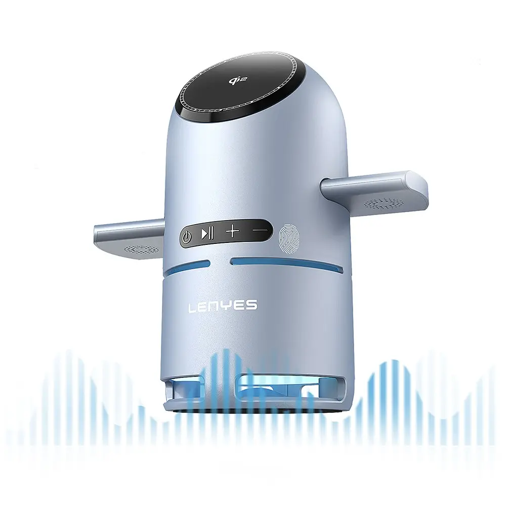 Lenyes PW321 Qi2 4'ü 1 Arada Kablosuz Şarj Standı, Bluetooth Hoparlörlü