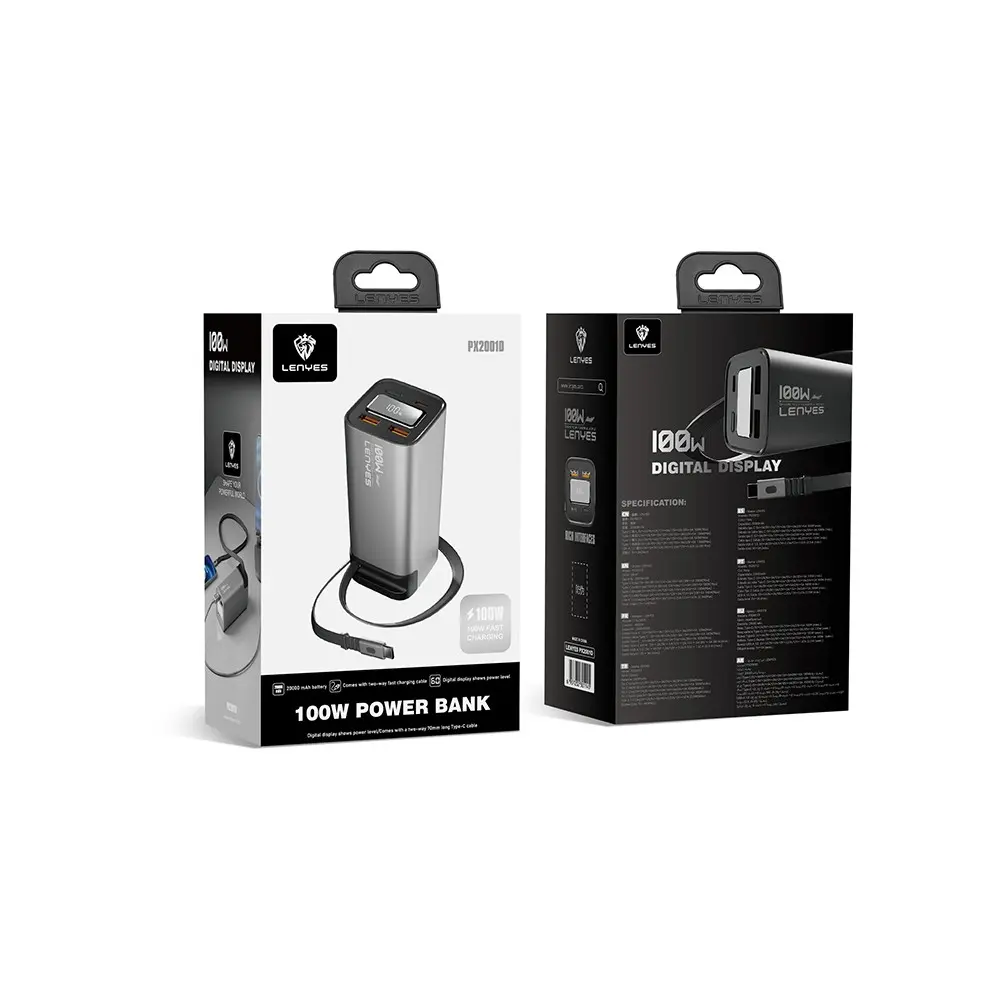 Lenyes PX2001D 20000mAh 100W Taşınabilir Powerbank