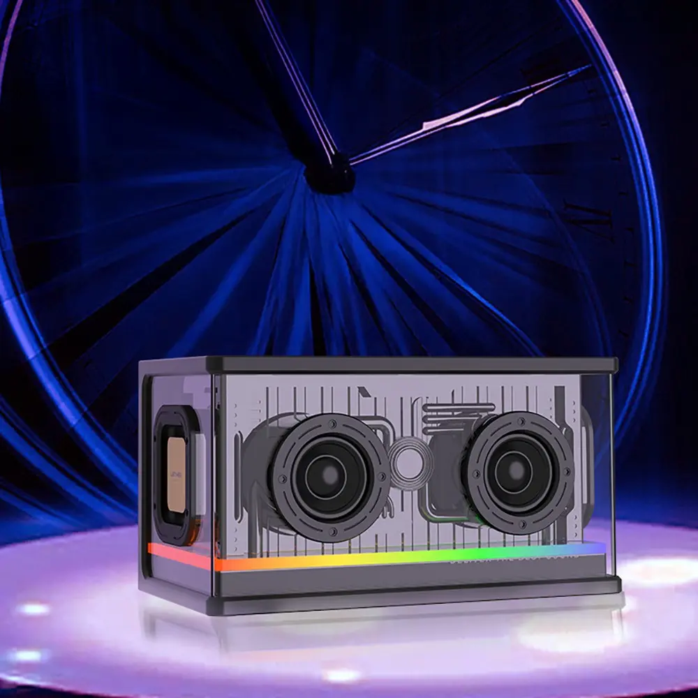 Lenyes S839 RGB Işıklı Taşınabilir Bluetooth Hoparlör, 80W ve TWS
