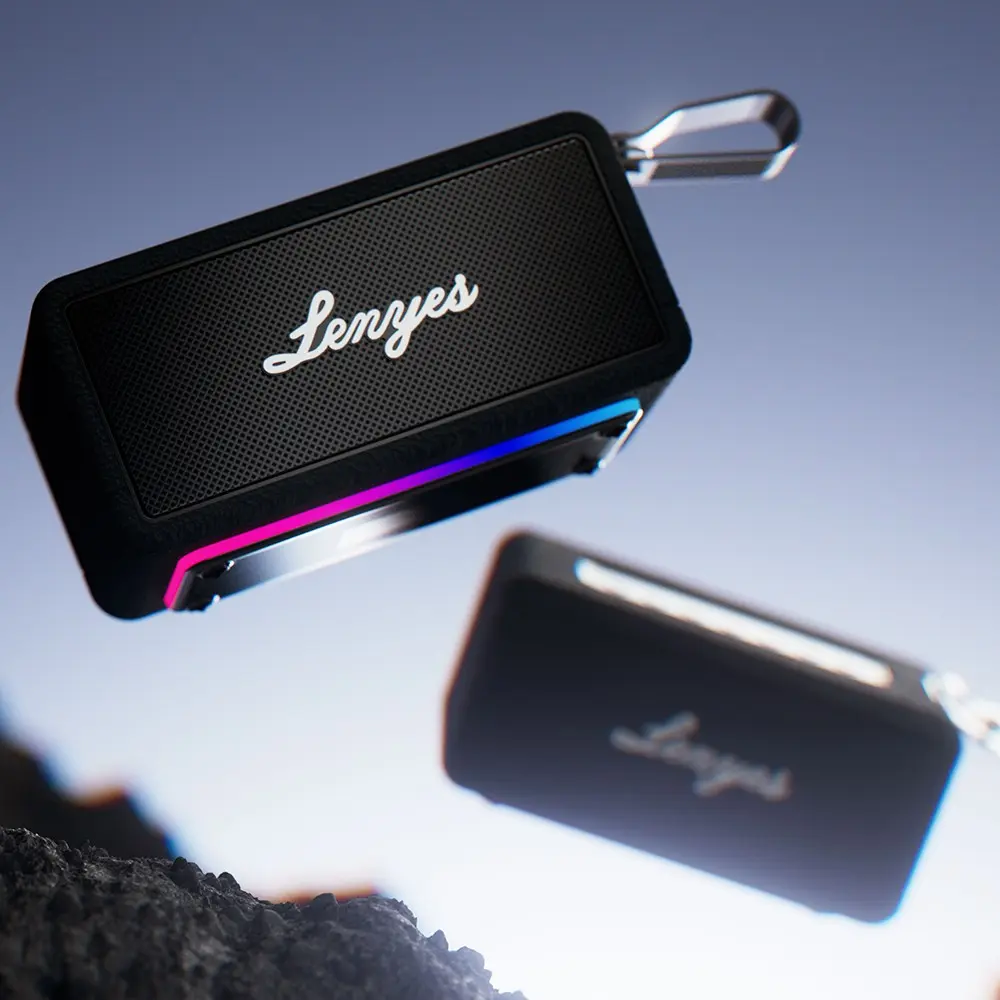 Lenyes S875 Elegance Taşınabilir Bluetooth Hoparlör, RGB Işıklı ve IPX6