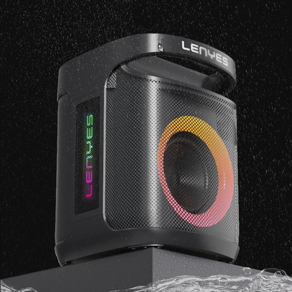 Lenyes S881 Bluetooth Hoparlör, Mikrofonlu, RGB Işıklı ve IPX4