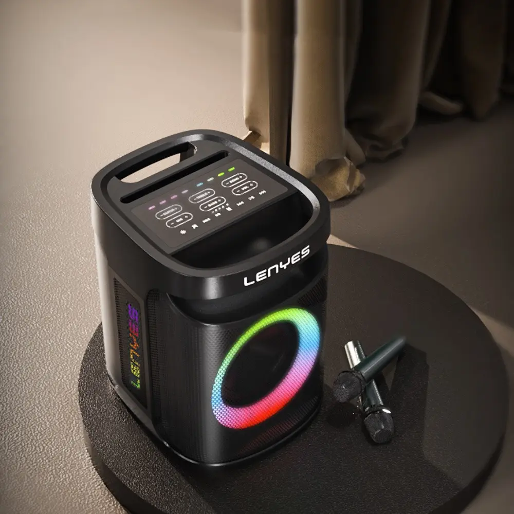 Lenyes S881 Bluetooth Hoparlör, Mikrofonlu, RGB Işıklı ve IPX4