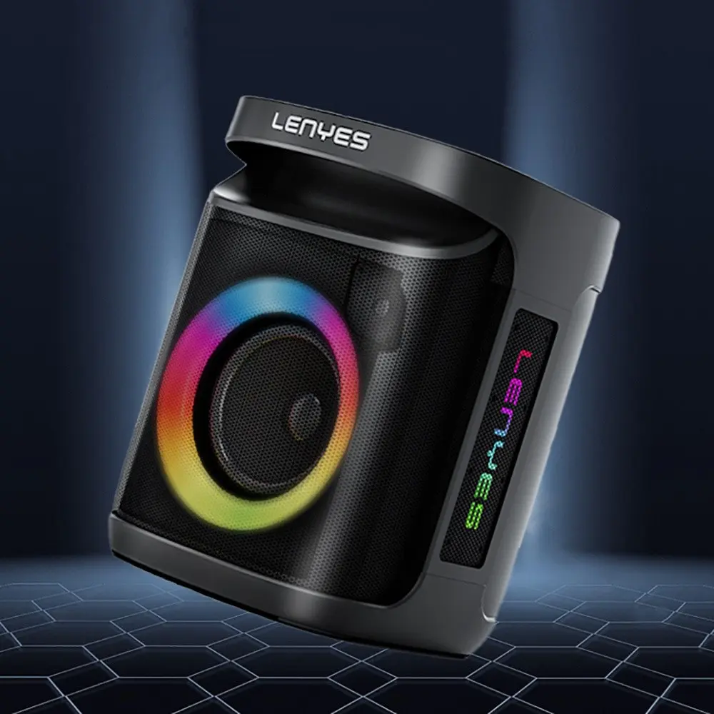 Lenyes S881 Bluetooth Hoparlör, Mikrofonlu, RGB Işıklı ve IPX4
