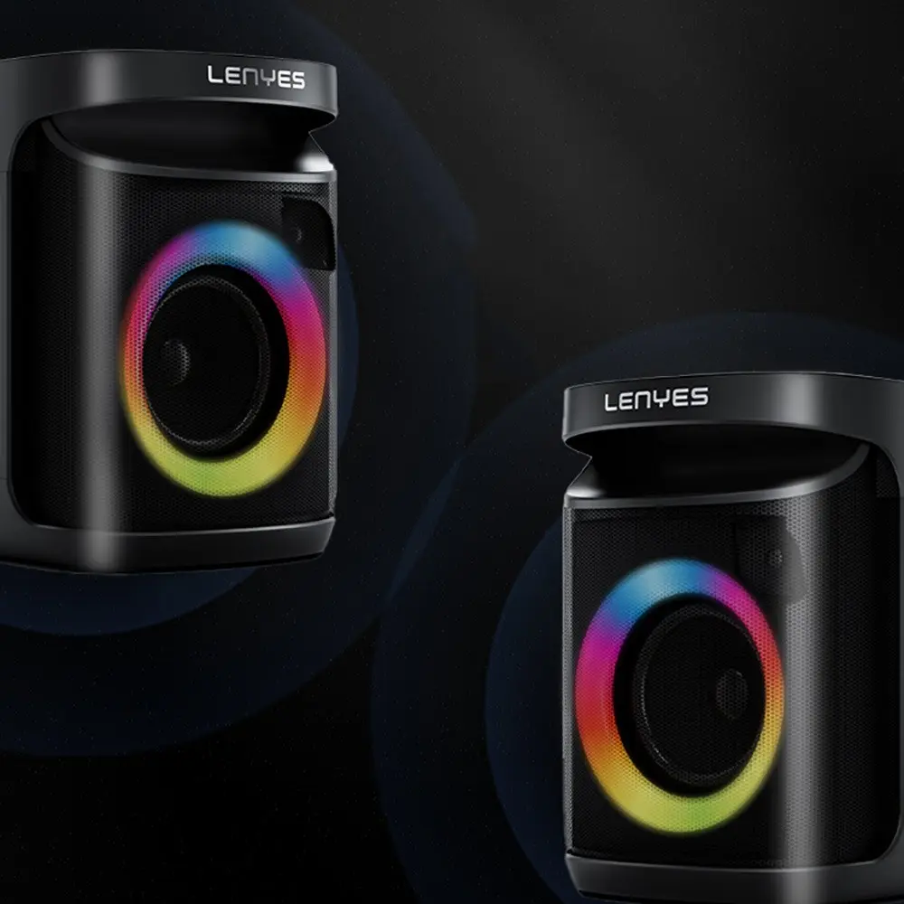 Lenyes S881 Bluetooth Hoparlör, Mikrofonlu, RGB Işıklı ve IPX4