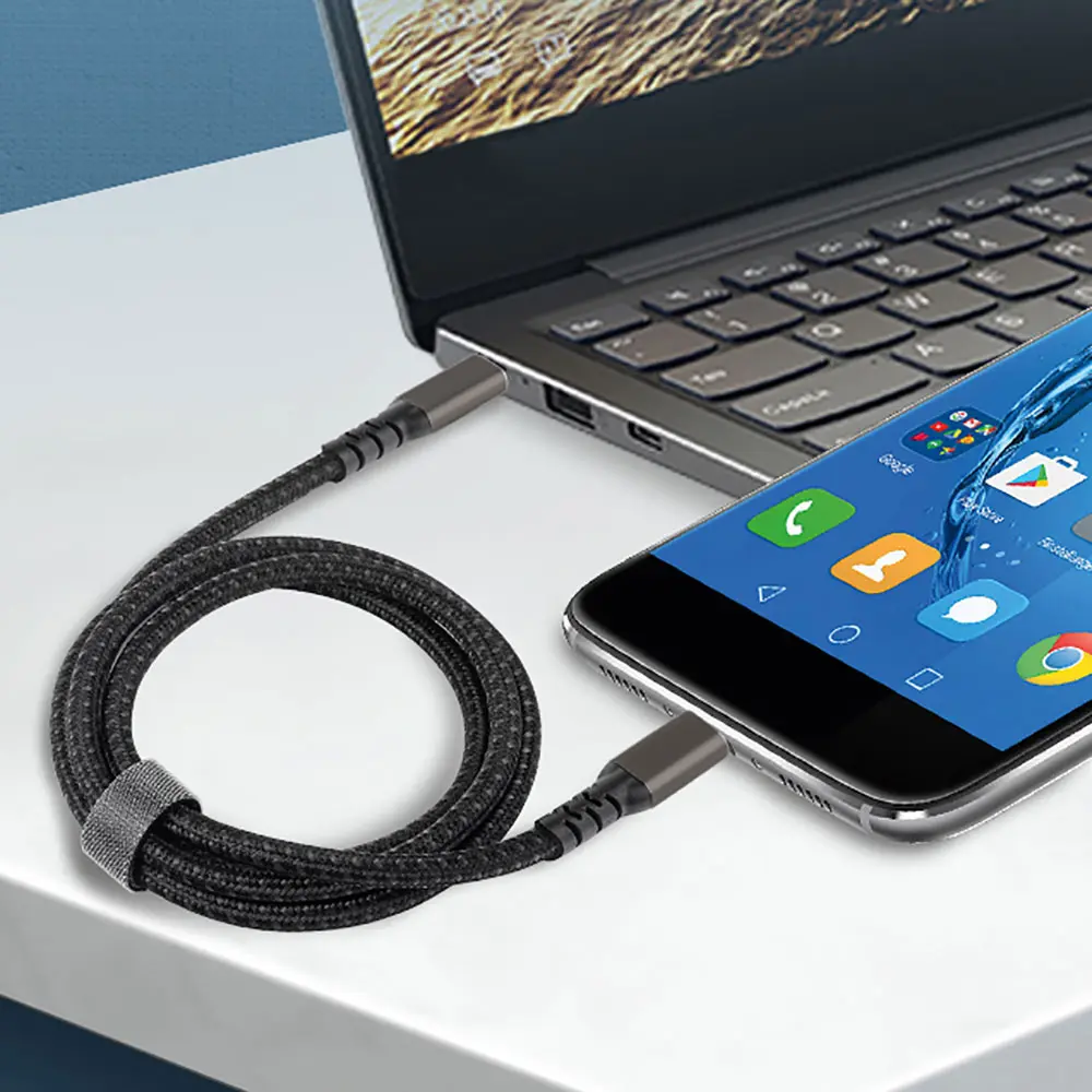 Qgeem 2. Jenerasyon Type-C to Type-C USB3.2 PD Data Kablosu, 100W 20Gbps 0.5 m