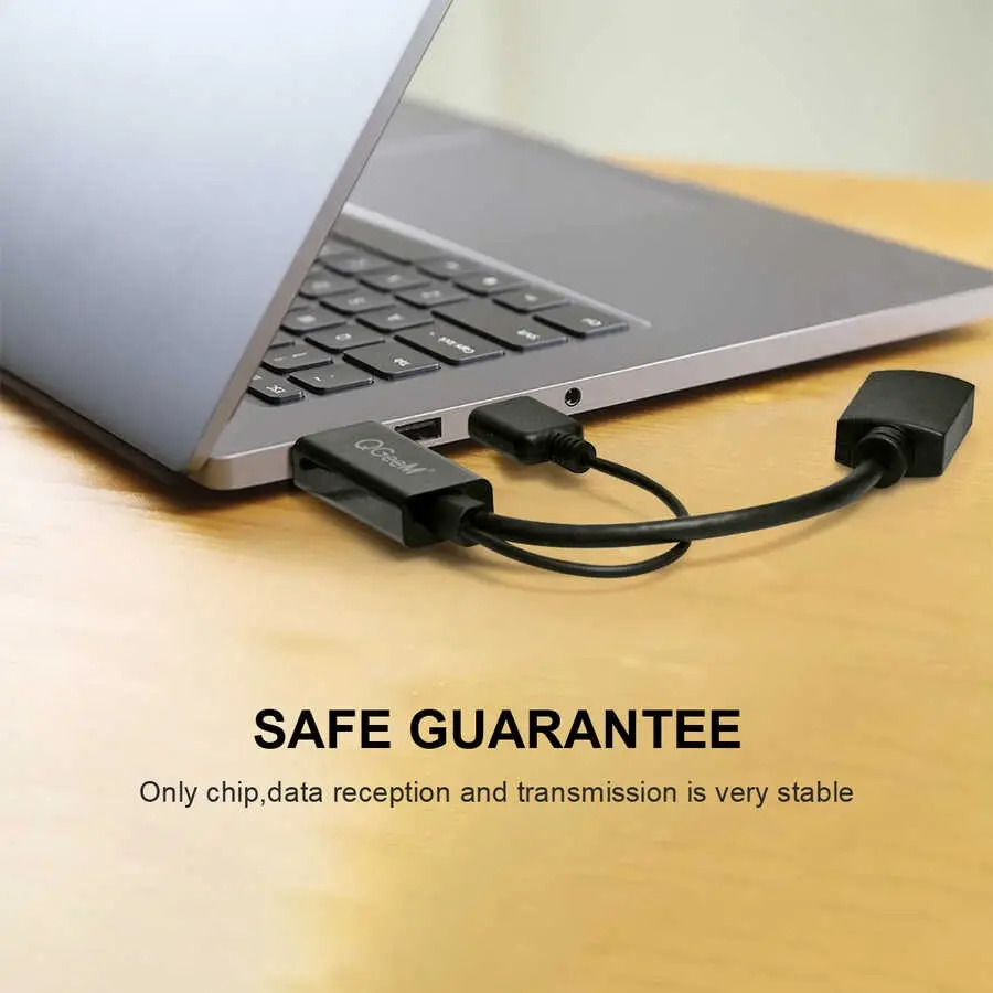 Qgeem QG-HD01 HDMI to DisplayPort Dönüştürücü, 15 cm