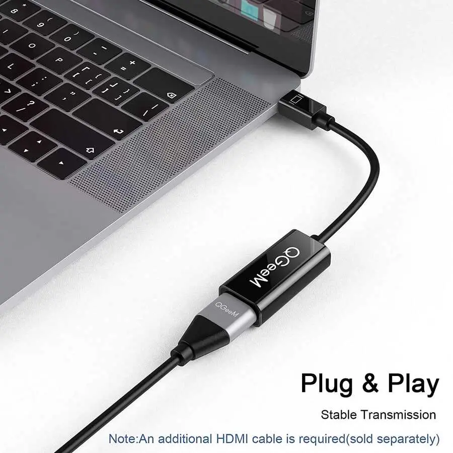 Qgeem QG-HD10 Mini DisplayPort to HDMI Dönüştürücü, 1080P