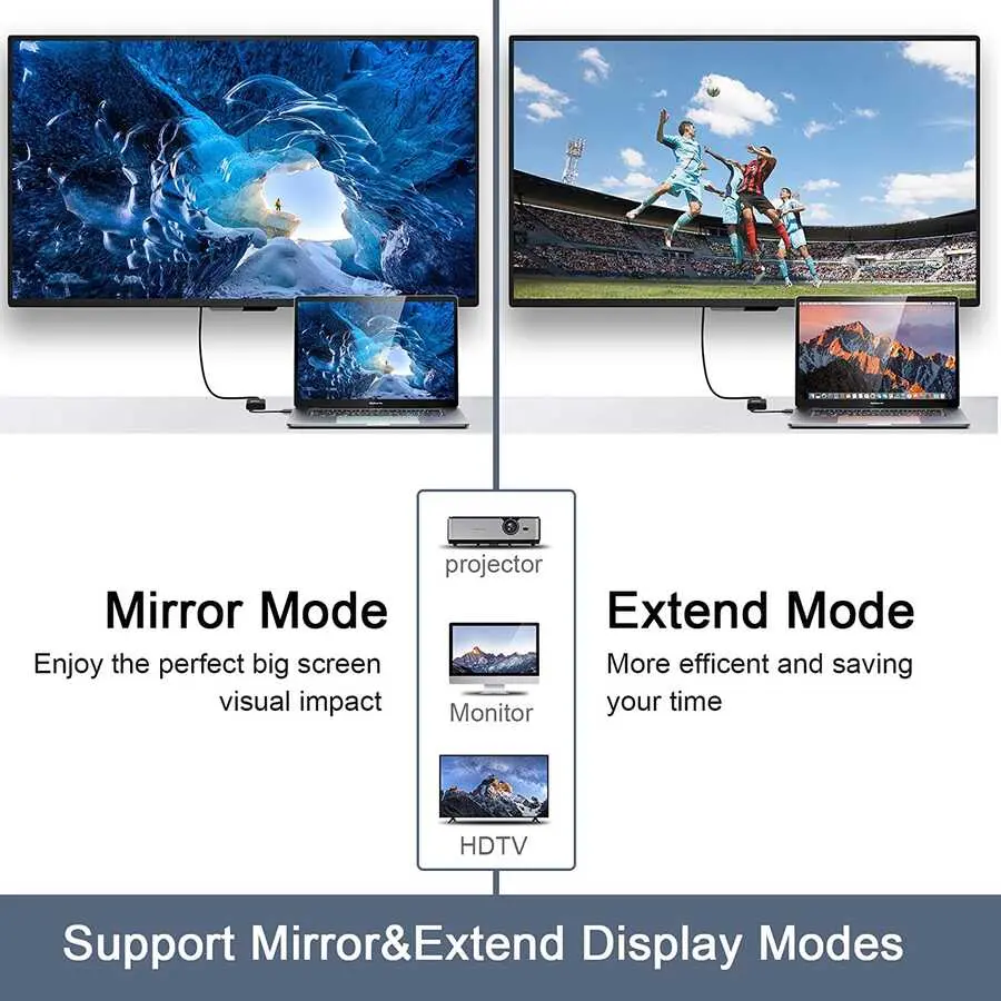 Qgeem QG-HD17 Mini DisplayPort to VGA Dönüştürücü, 1080p 60 Hz