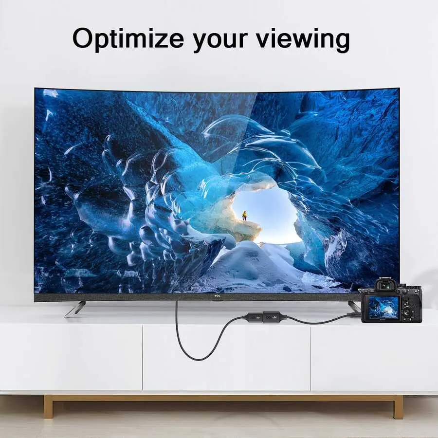 Qgeem QG-HD21 Micro HDMI Kablo, 25 cm, 4K 60 Hz, Altın Kaplama