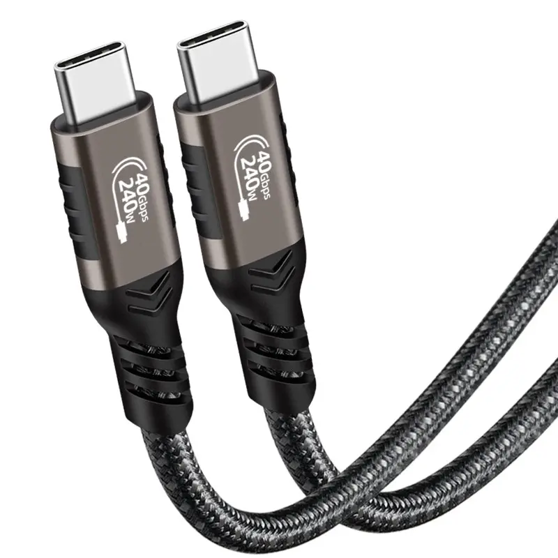 Qgeem QG01 Type-C to Type-C USB4 Şarj ve Data Kablosu, 240W 40Gbps 1.2 m