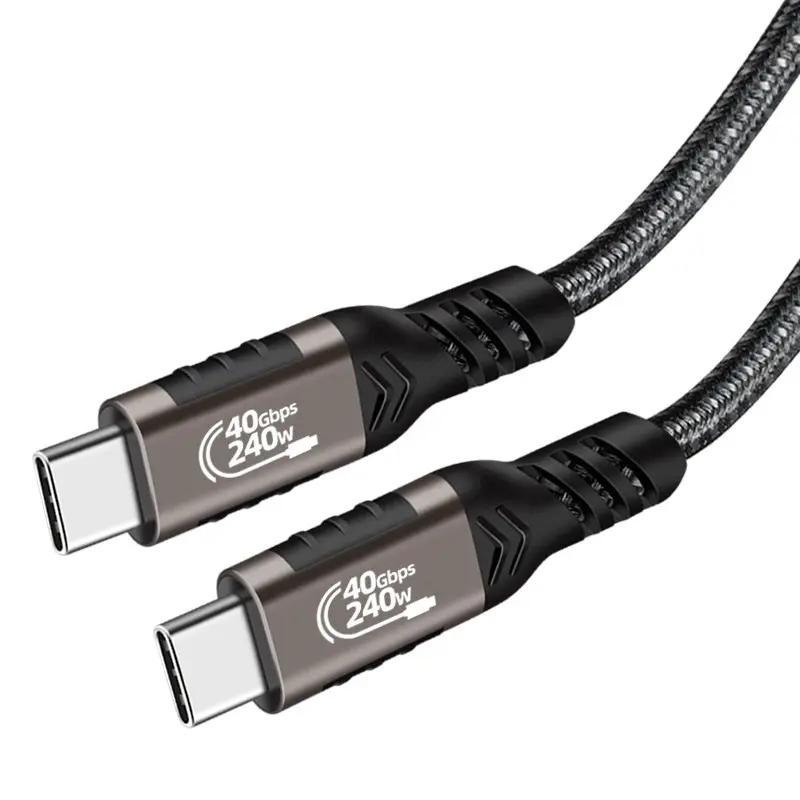 Qgeem QG01 Type-C to Type-C USB4 Şarj ve Data Kablosu, 240W 40Gbps 1.2 m
