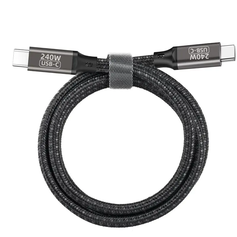 Qgeem QG02 Type-C to Type-C PD3.1 Şarj ve Data Kablosu, 240W, 0.5 m