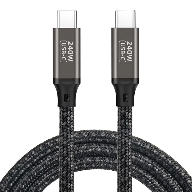 Qgeem QG02 Type-C to Type-C PD3.1 Şarj ve Data Kablosu, 240W, 0.5 m