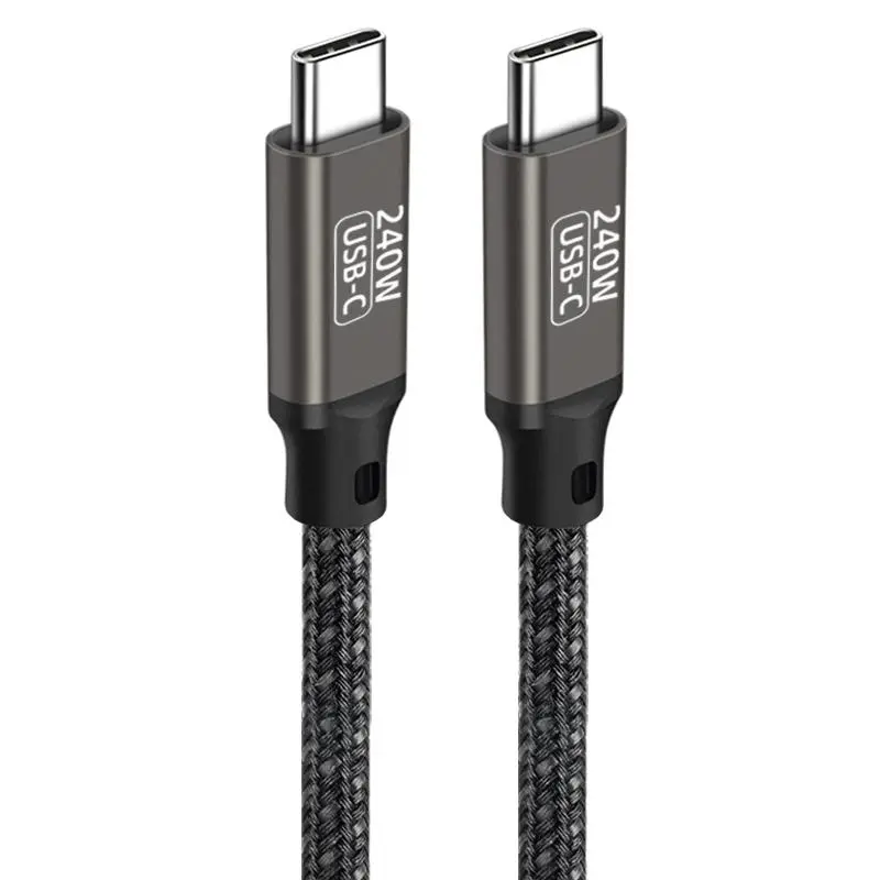 Qgeem QG02 Type-C to Type-C PD3.1 Şarj ve Data Kablosu, 240W, 0.5 m