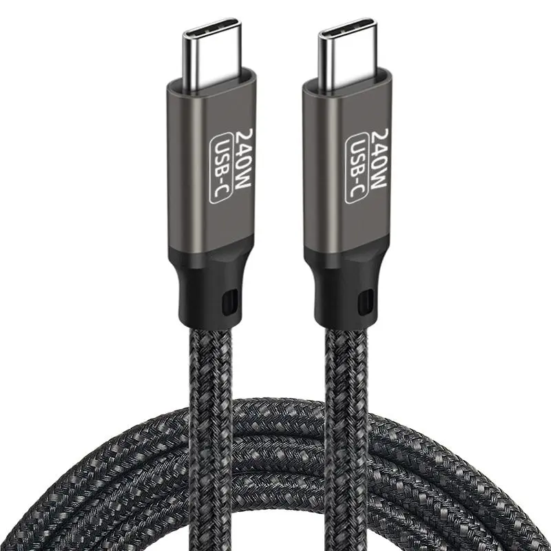 Qgeem QG02 Type-C to Type-C PD3.1 Şarj ve Data Kablosu, 240W, 0.5 m