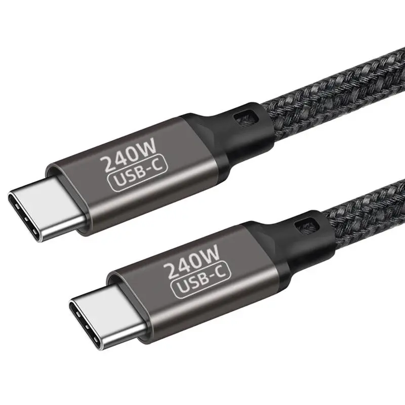 Qgeem QG02 Type-C to Type-C PD3.1 Şarj ve Data Kablosu, 240W, 0.5 m