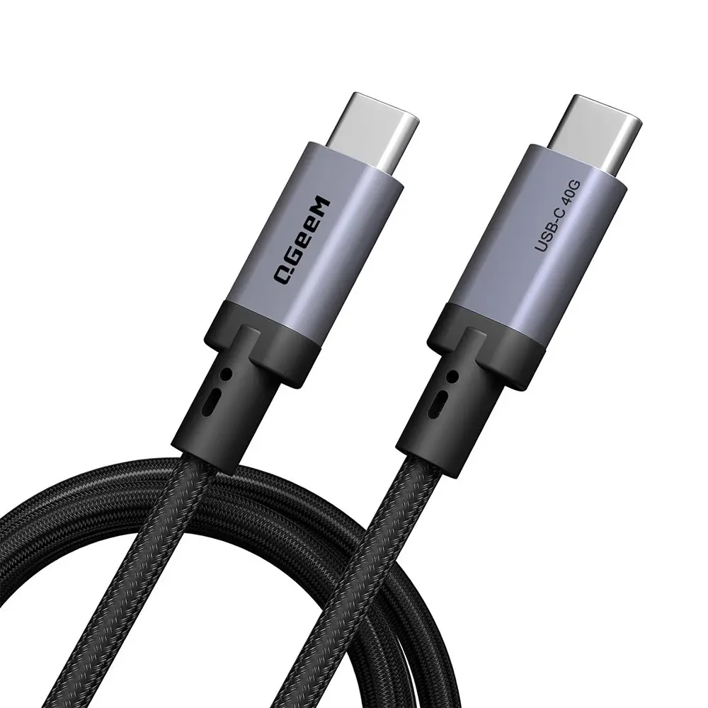 Qgeem QG03 Type-C to Type-C Kablo, 240W PD ve 8K@60Hz, 2 m