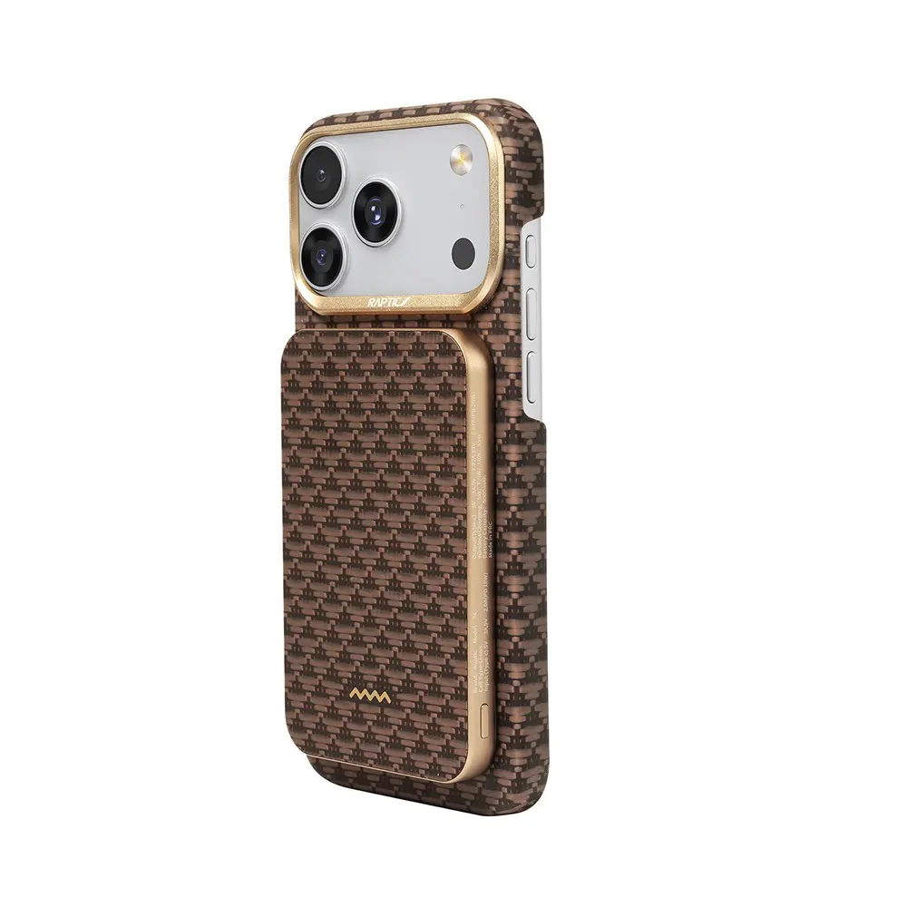 Raptic S4 Aramid Kaplamalı MagSafe Uyumlu Powerbank, 5000mAh 15W