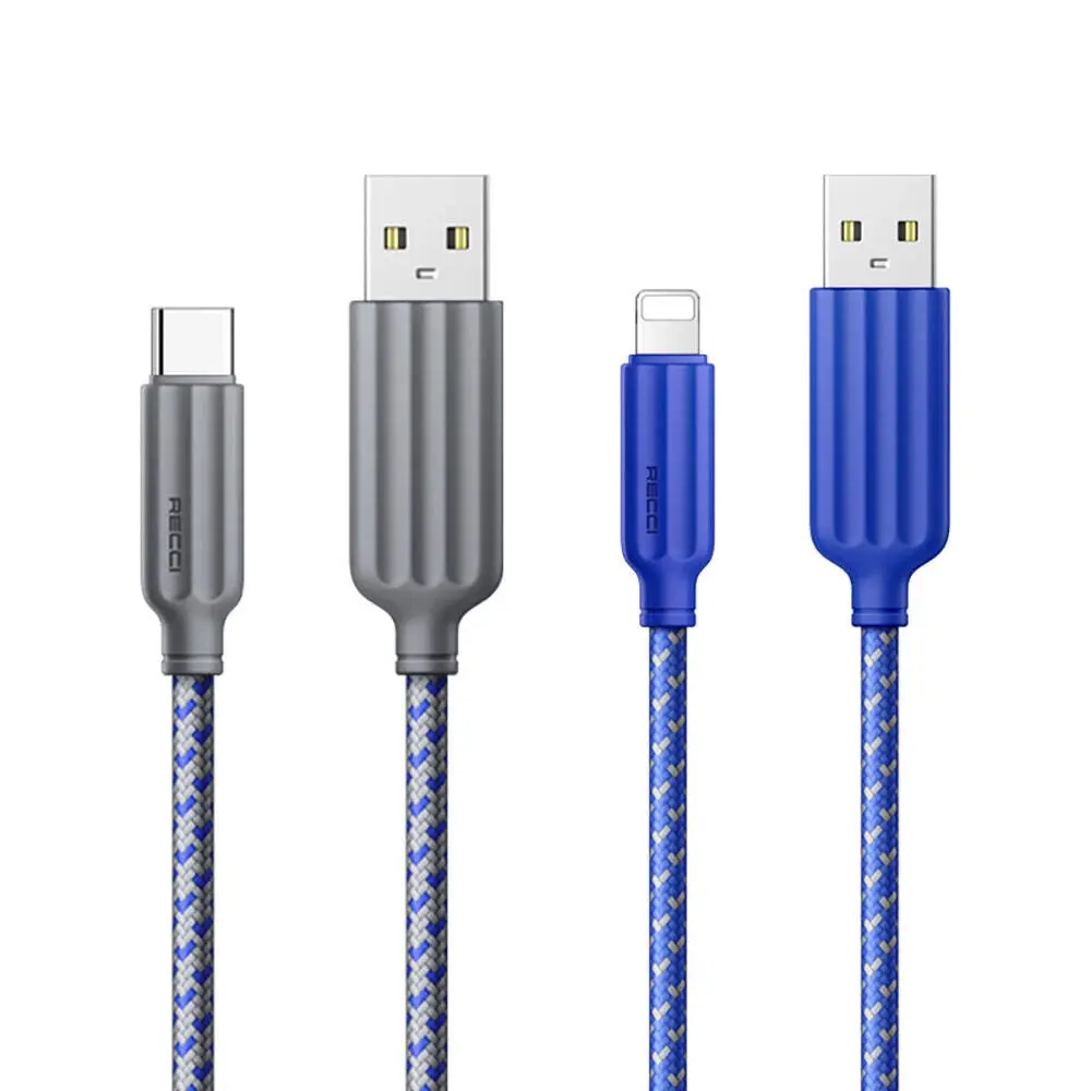 Recci RTC-N23C Type-C to USB-A Şarj ve Data Kablosu, 3A, 1 m