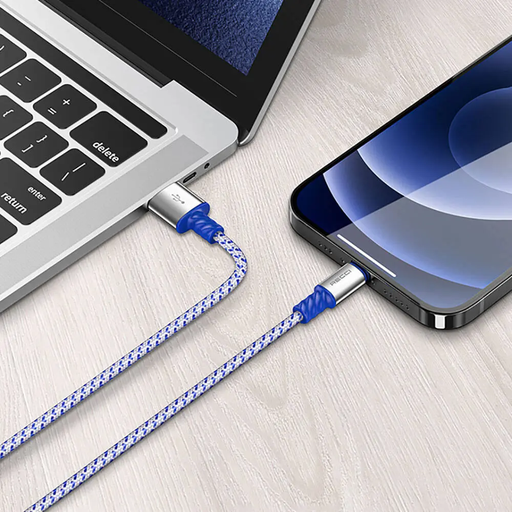 Recci RTC-N32C Instant USB-A to Type-C Şarj ve Data Kablosu, 1 m
