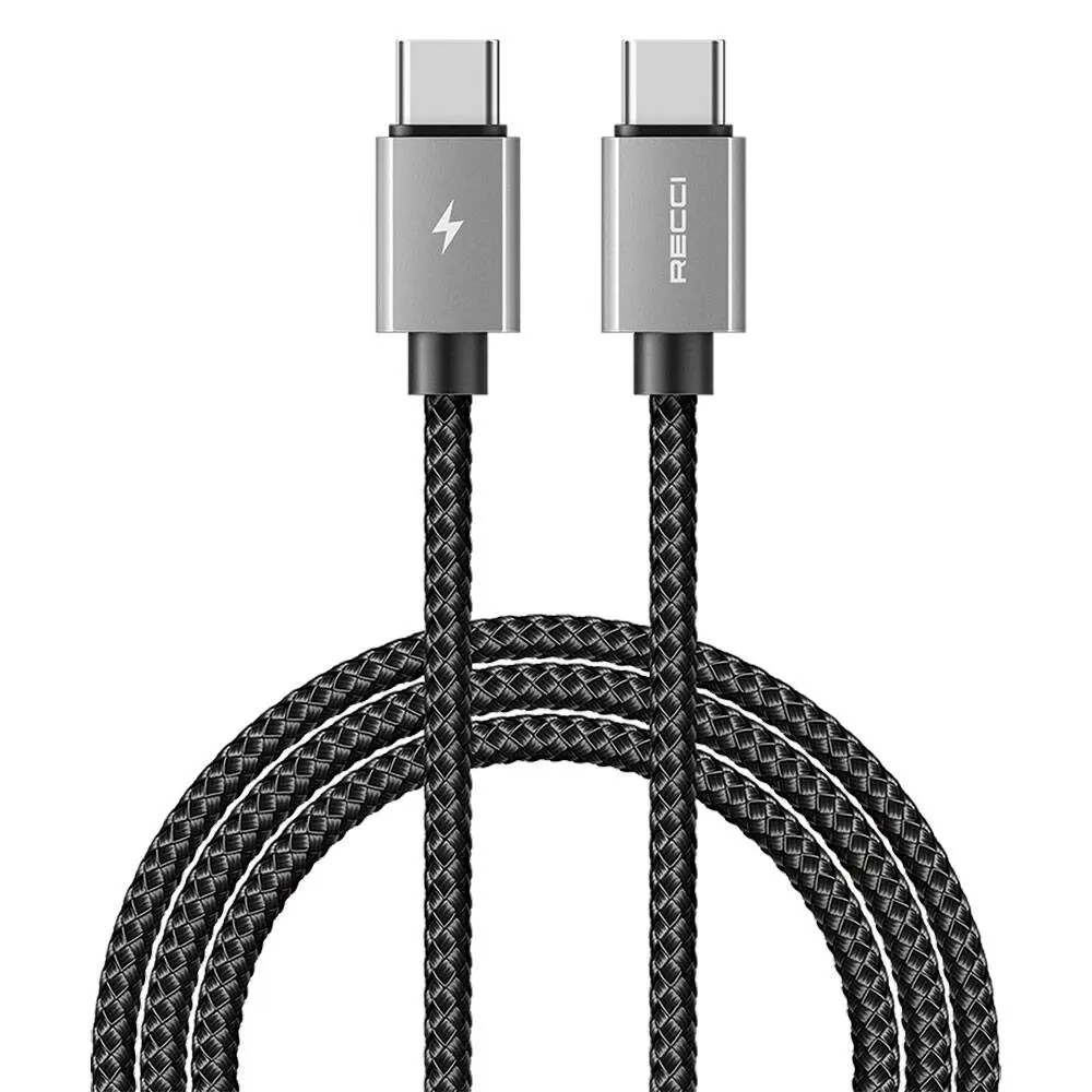 Recci RTC-P08CC Type-C to Type-C PD 100W 5A Hızlı Şarj ve Data Kablosu 1.5 m