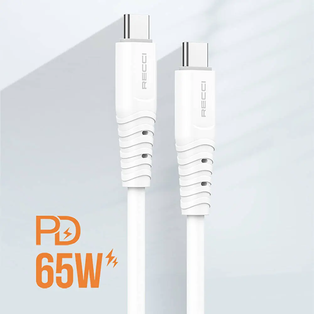 Recci RTC-P09CC Type-C to Type-C PD Şarj ve Data Kablosu, 65W, 1.5 m