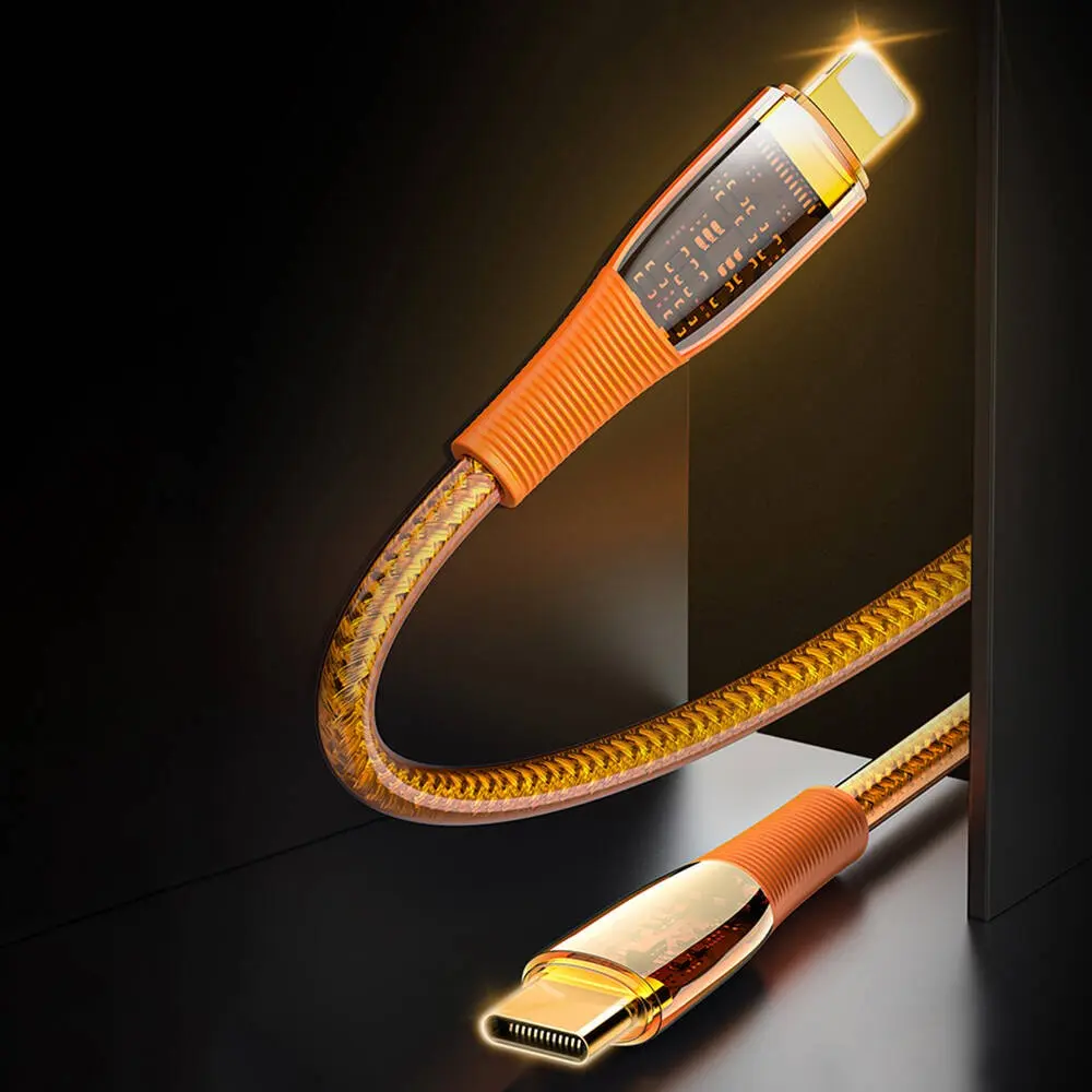 Recci RTC-P19C Amber USB-A to Type-C 6A Şarj ve Data Kablosu 1.5 m