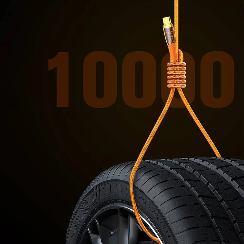 Recci RTC-P19C Amber USB-A to Type-C 6A Şarj ve Data Kablosu 1.5 m