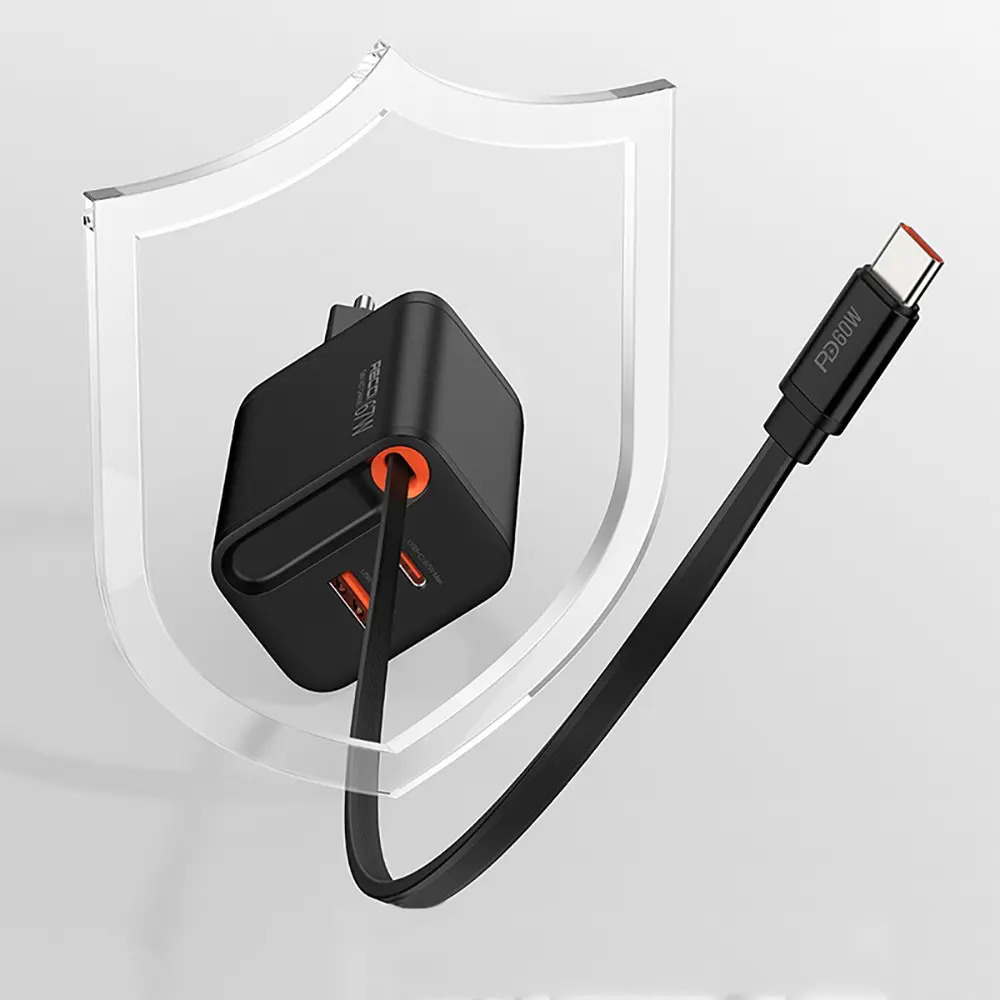 Recci RC103E GaN 67W Hızlı Şarj Adaptörü ve Type-C Kablo Seti