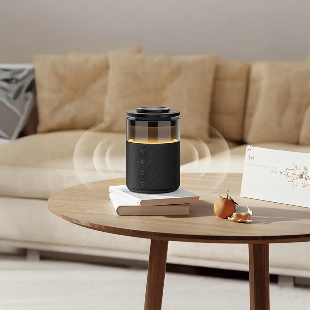 Recci RCW-51 Kablosuz Şarj Standı, Ambiyans Işıklı ve Bluetooth Hoparlörlü