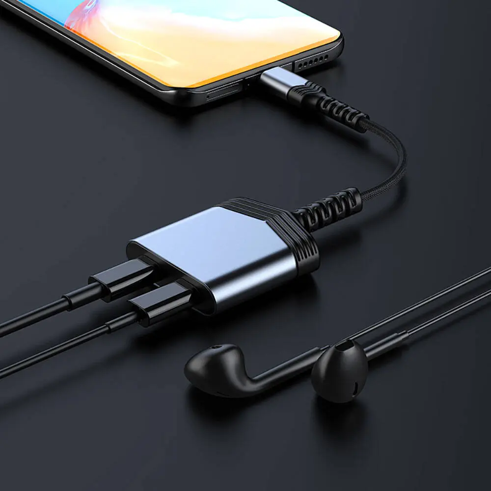Recci RDS-A20 Type-C PD60W 2'si 1 Arada Şarj ve Ses Adaptörü