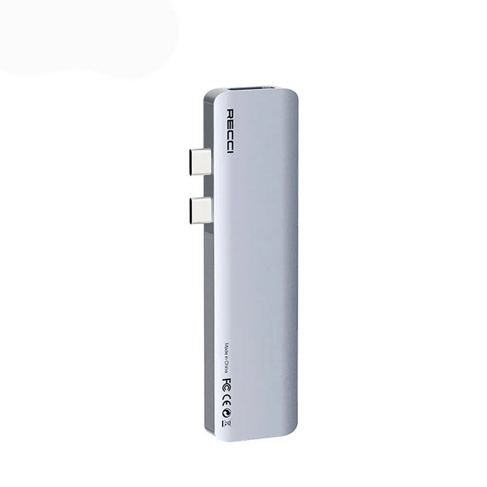 Recci RH08 7'si 1 Arada Type-C Hub, HDMI, SD/TF, USB 3.0 ve PD 100W