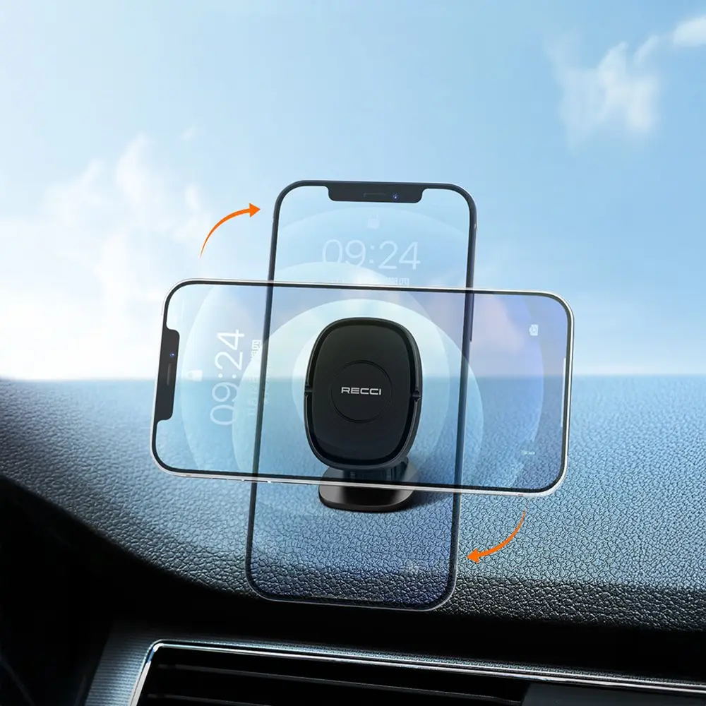 Recci RHO-C18 Manyetik 360 Derece Dönebilen Araç Telefon Tutucu