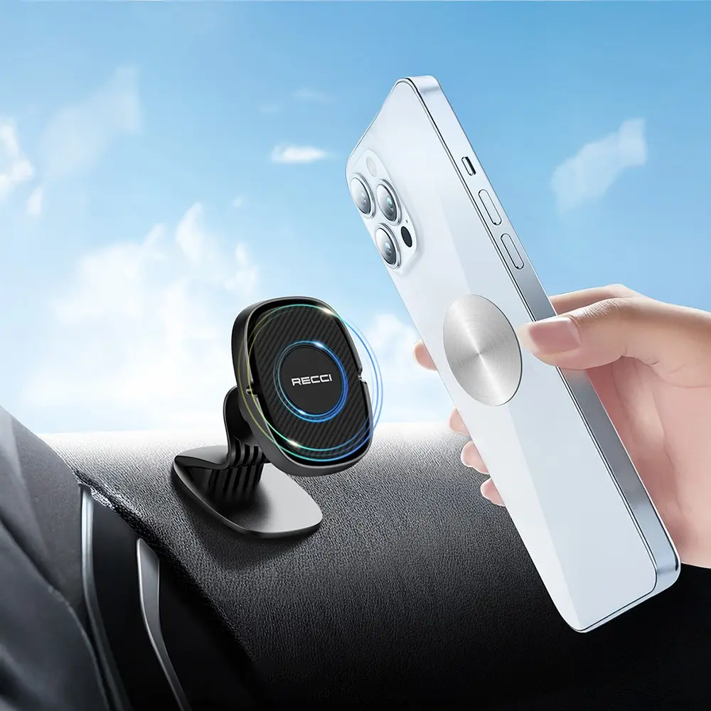 Recci RHO-C18 Manyetik 360 Derece Dönebilen Araç Telefon Tutucu