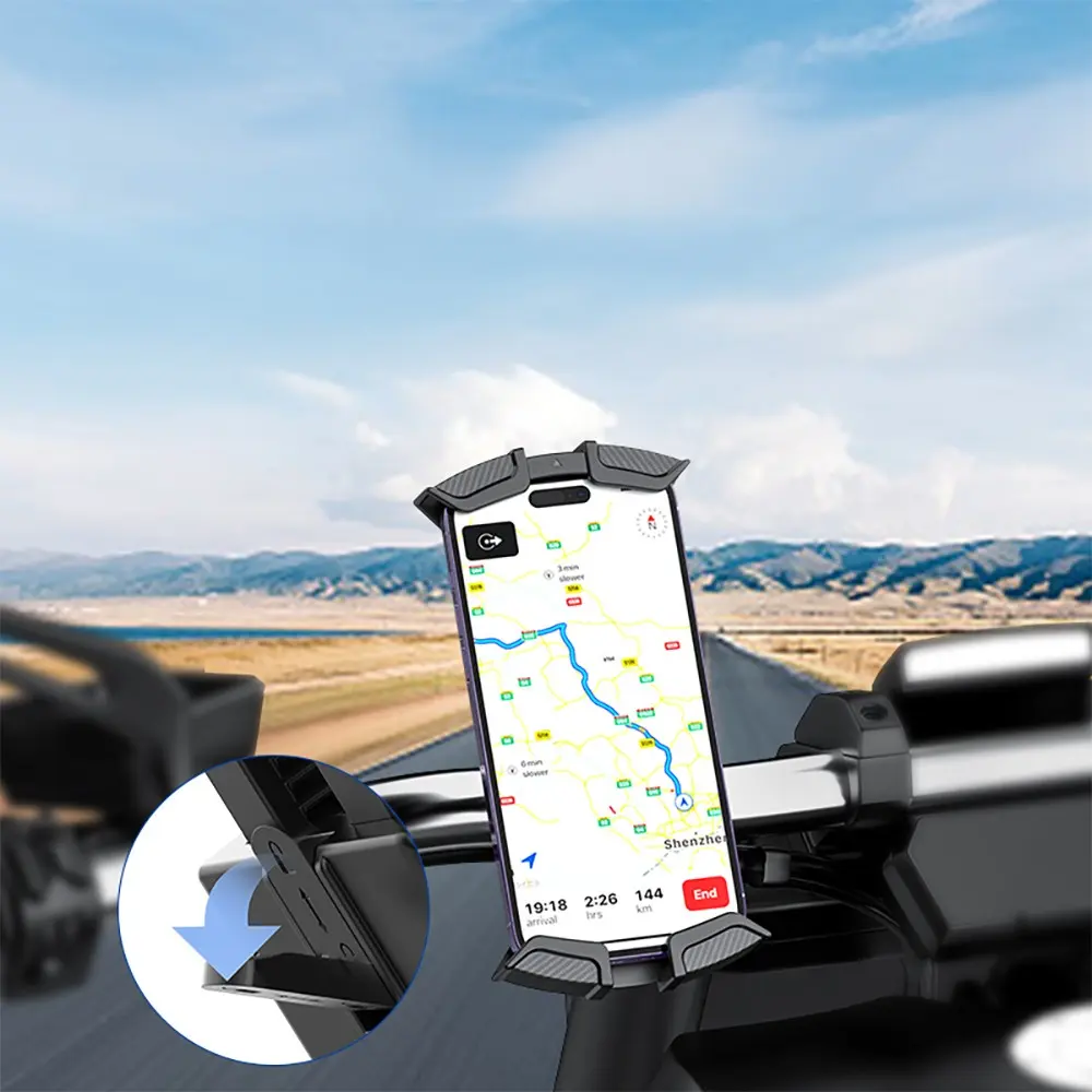 Recci RHO-C33 360° Dönebilen Motosiklet ve Bisiklet Telefon Tutucu